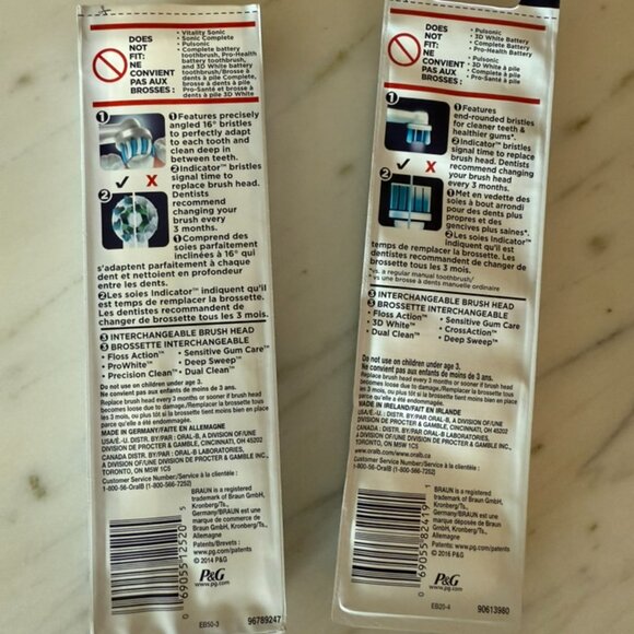 NIB Oral-B Replacement Brush Heads - Picture 2 of 2